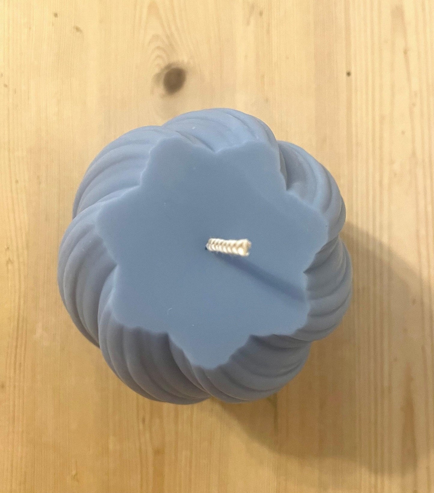 Elegant Blue Swirl Candle - The Whitby Candle Company