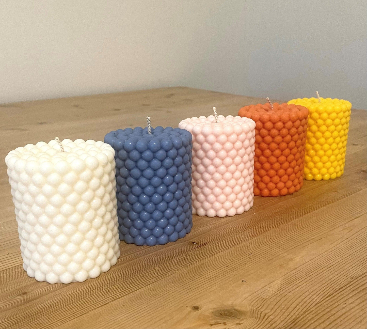 Yellow Pillar Bobble Candle - The Whitby Candle Company