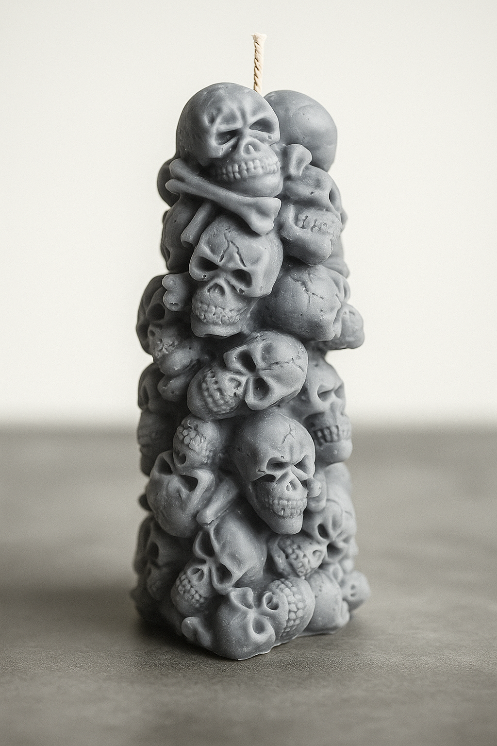 Grey Pile of Bones Candle