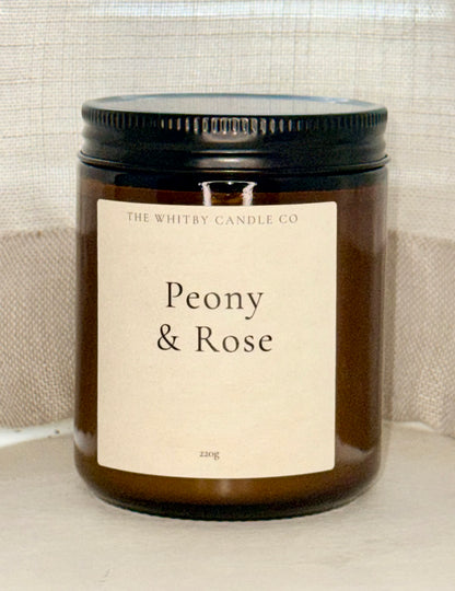 Peony & Rose Scented Jar Candle