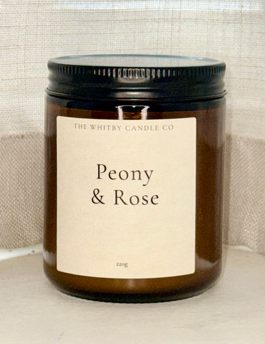 Peony & Rose Scented Jar Candle