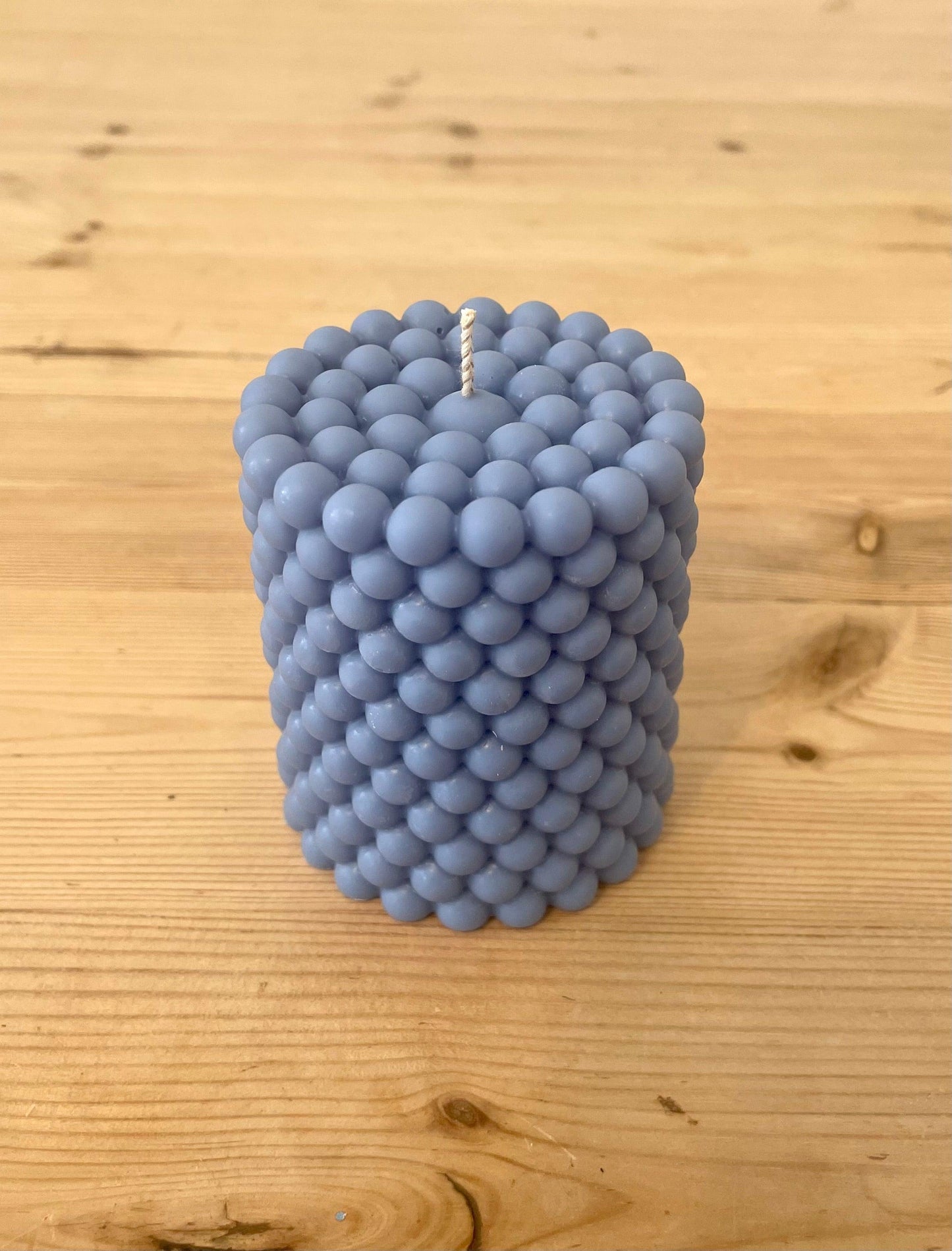 Blue Pillar Bobble Candle - The Whitby Candle Company
