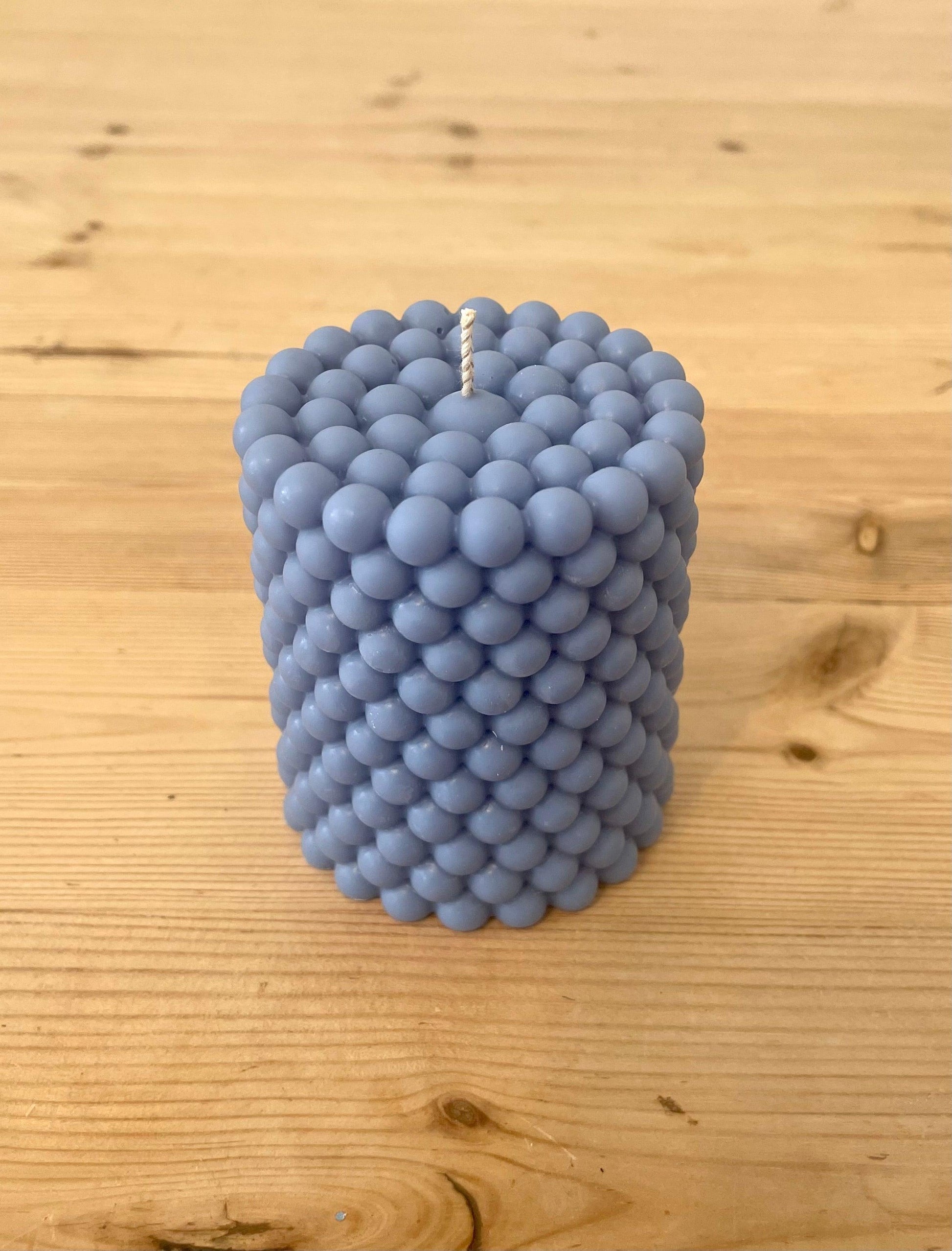 Blue Pillar Bobble Candle - The Whitby Candle Company