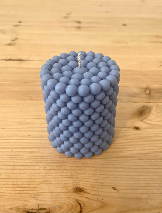 Blue Pillar Bobble Candle - The Whitby Candle Company
