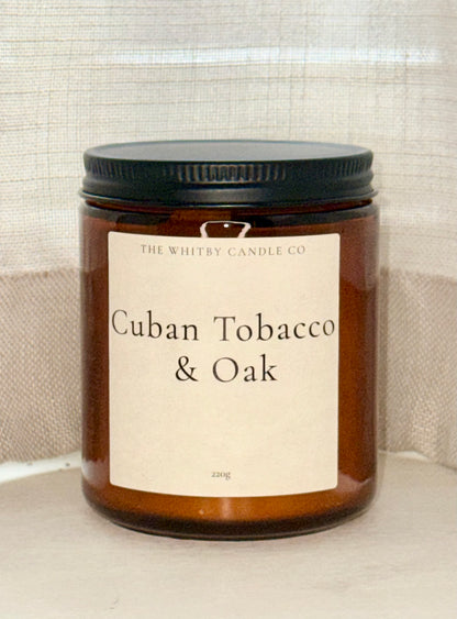 Cuban Tobacco & Oak Scented Jar Candle