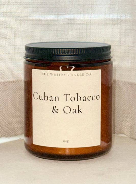 Cuban Tobacco & Oak Scented Jar Candle