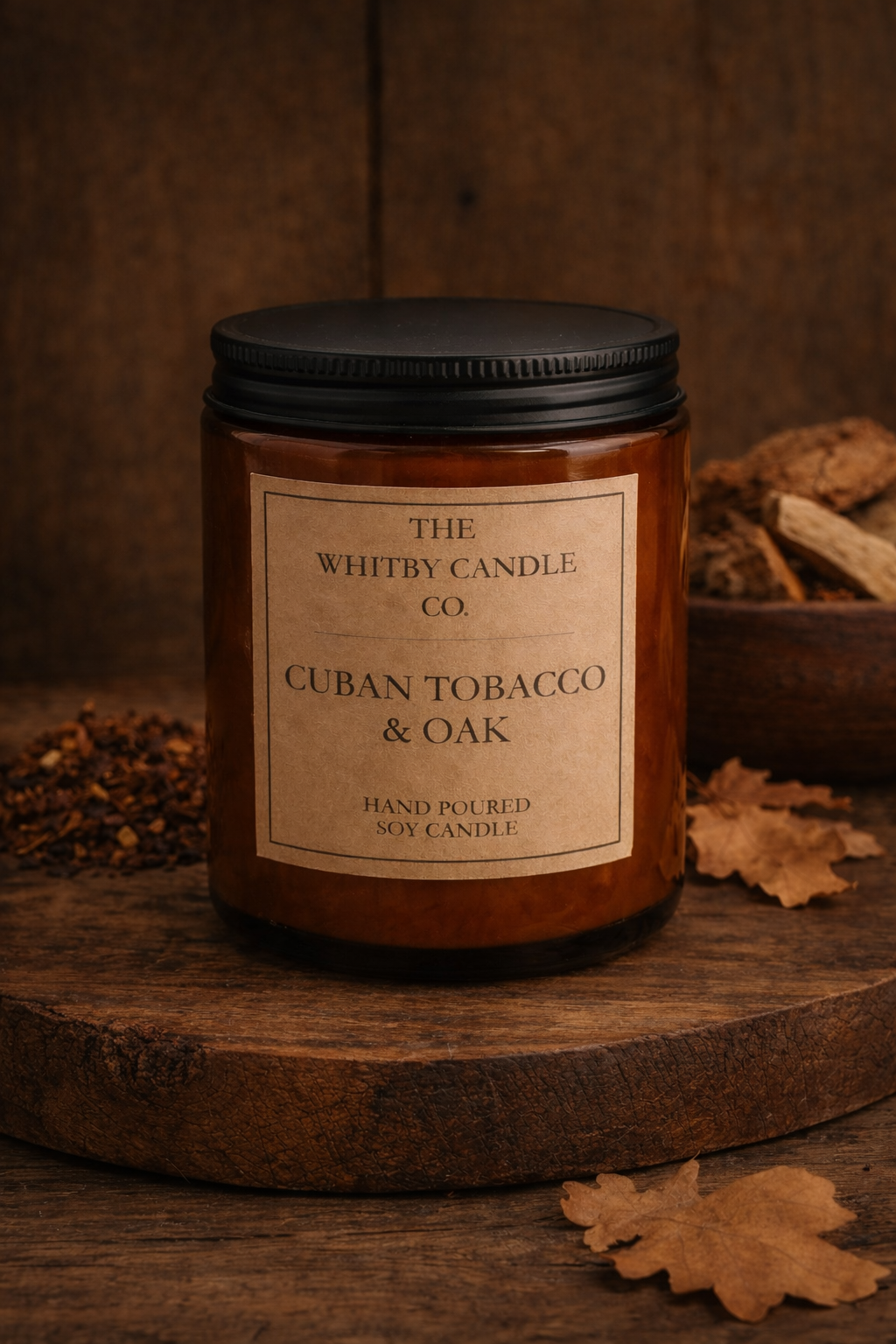 Cuban Tobacco & Oak Scented Jar Candle