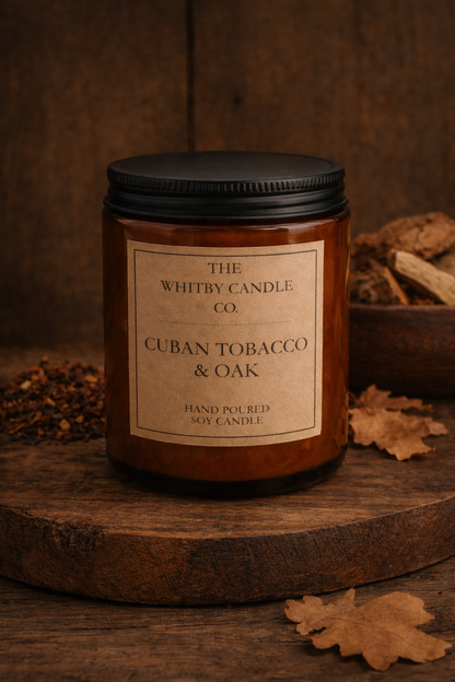 Cuban Tobacco & Oak Scented Jar Candle