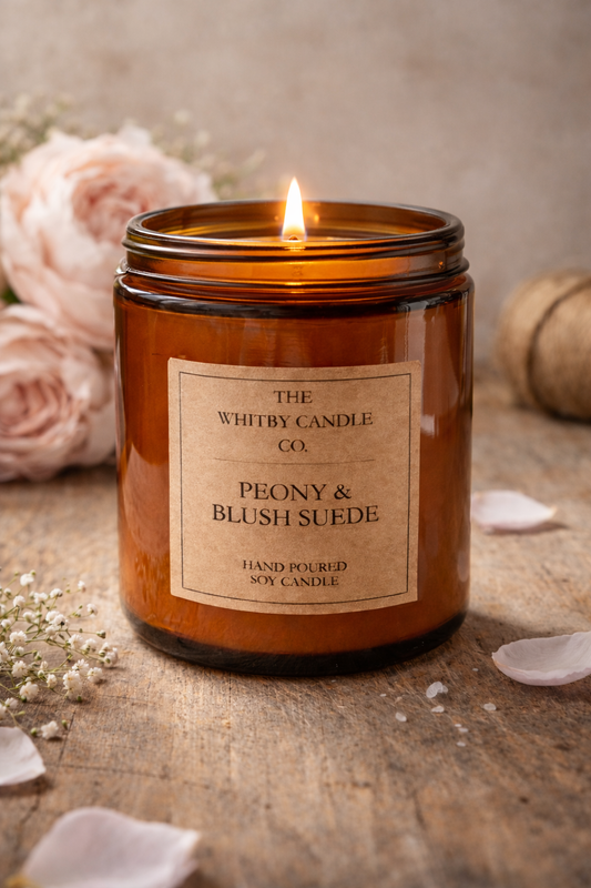 Peony & Blush Suede Scented Jar Candle