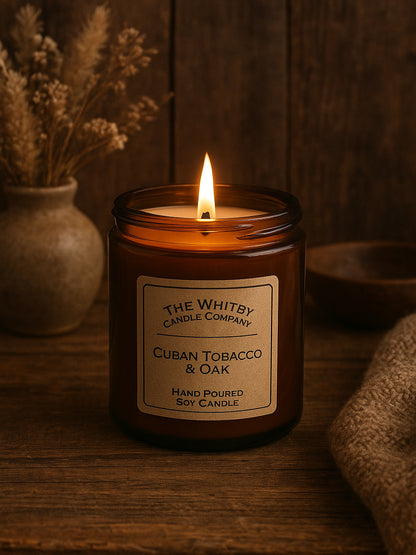 Cuban Tobacco & Oak Scented Jar Candle