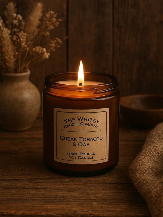 Cuban Tobacco & Oak Scented Jar Candle