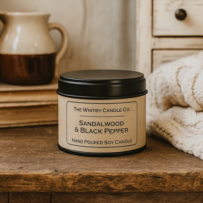 Sandalwood & Black Pepper 4oz Tin