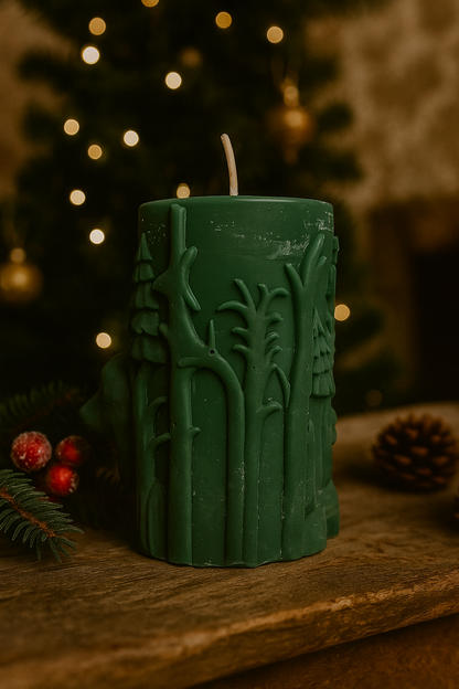Green Reindeer Pillar