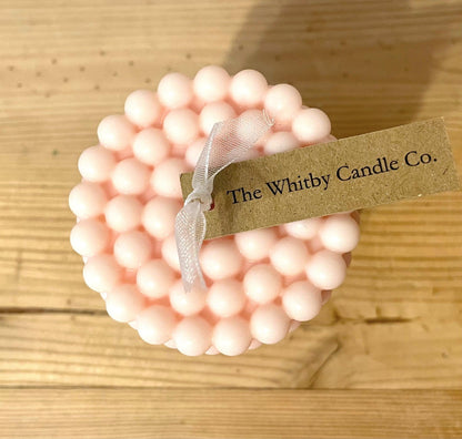 Pink Pillar Bobble Candle - The Whitby Candle Company