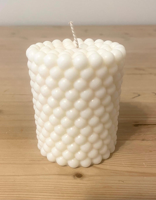 White Pillar Bobble Candle - The Whitby Candle Company