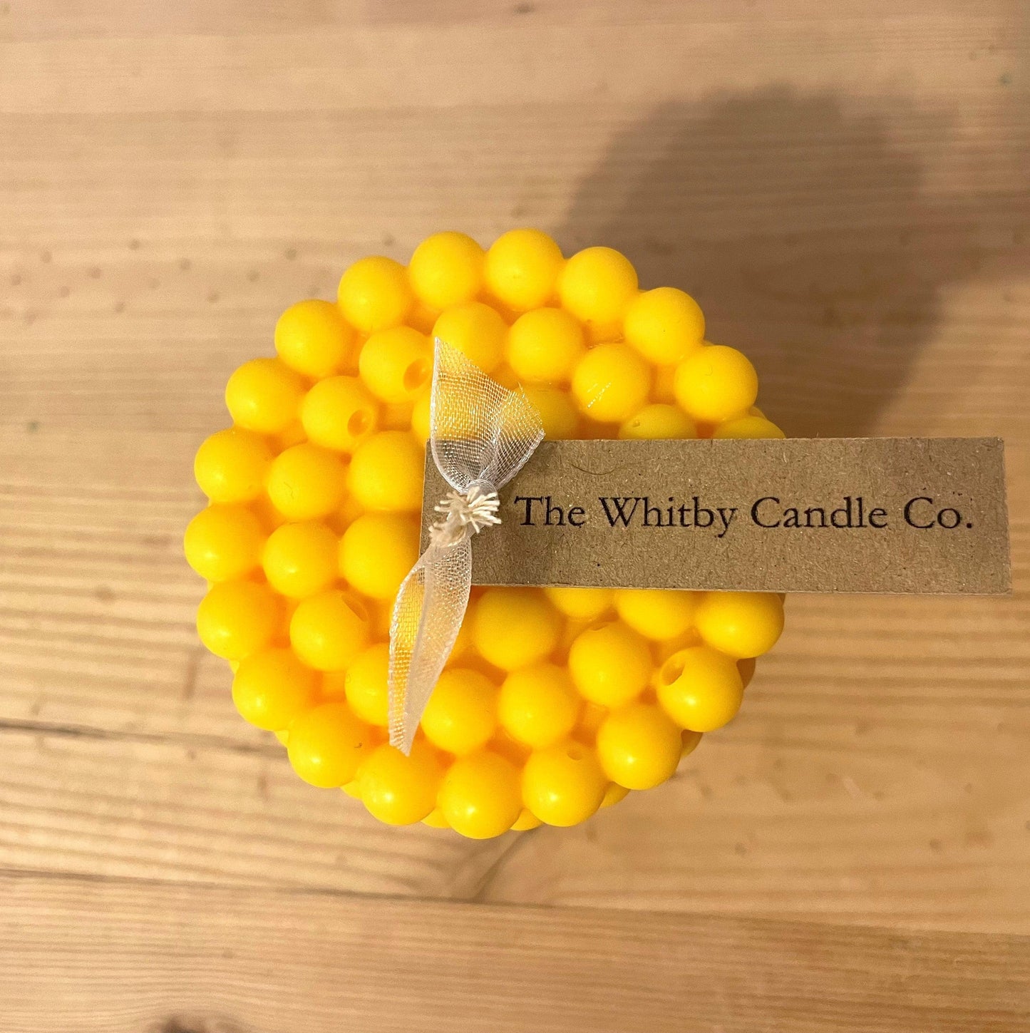 Yellow Pillar Bobble Candle - The Whitby Candle Company